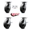 Service Caster 8 Inch Polyolefin Swivel Caster Swivel Locks 2 Brakes, 2PK SCC-35S820-POB-BSL-2-SLB-2 - alternate 2